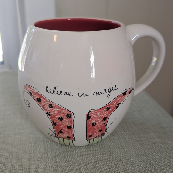 Collectable Rae Dunn Magic ELF Mug - Cream and Red - Picture 1 of 6